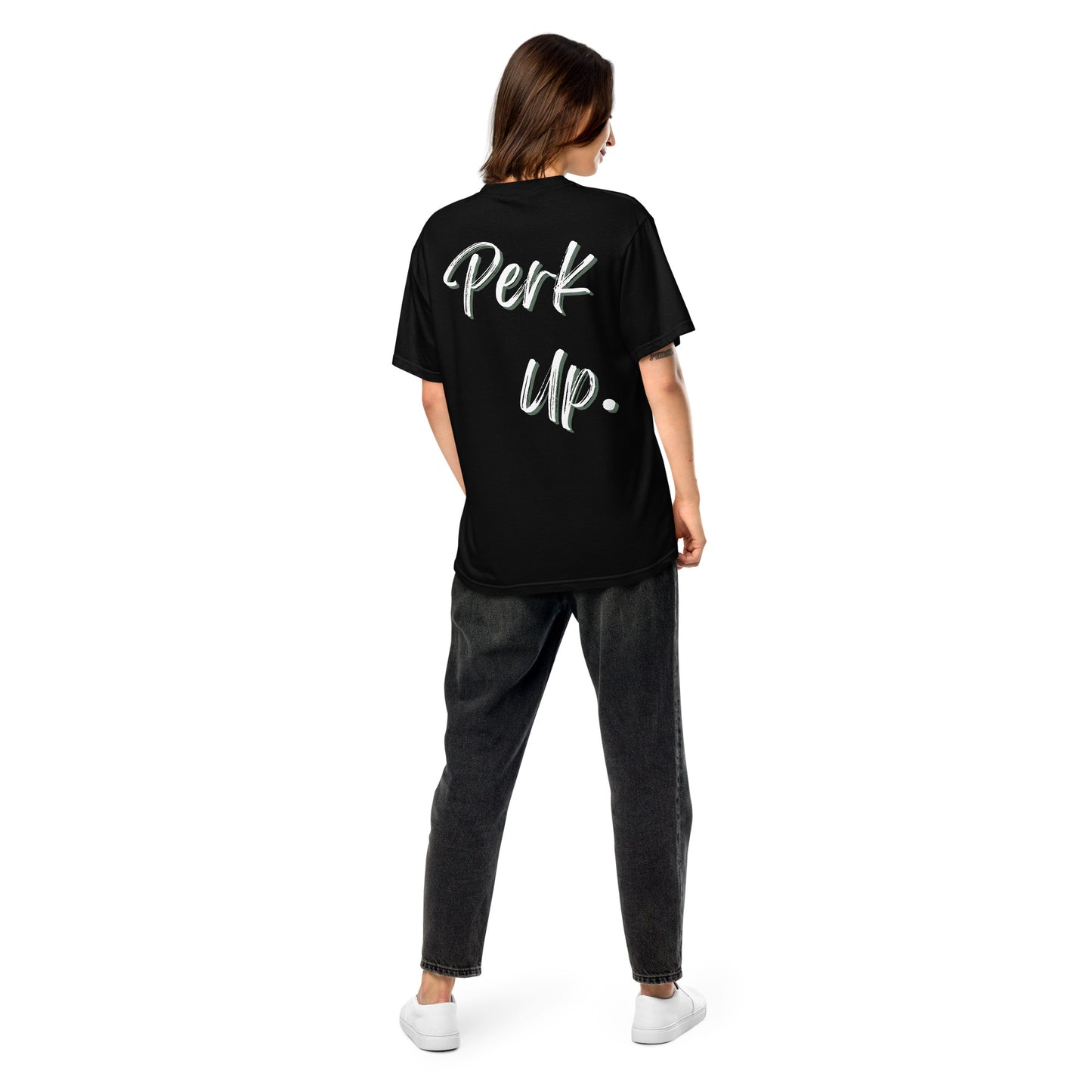 Perk Up! Black Unisex Heavyweight T-Shirt