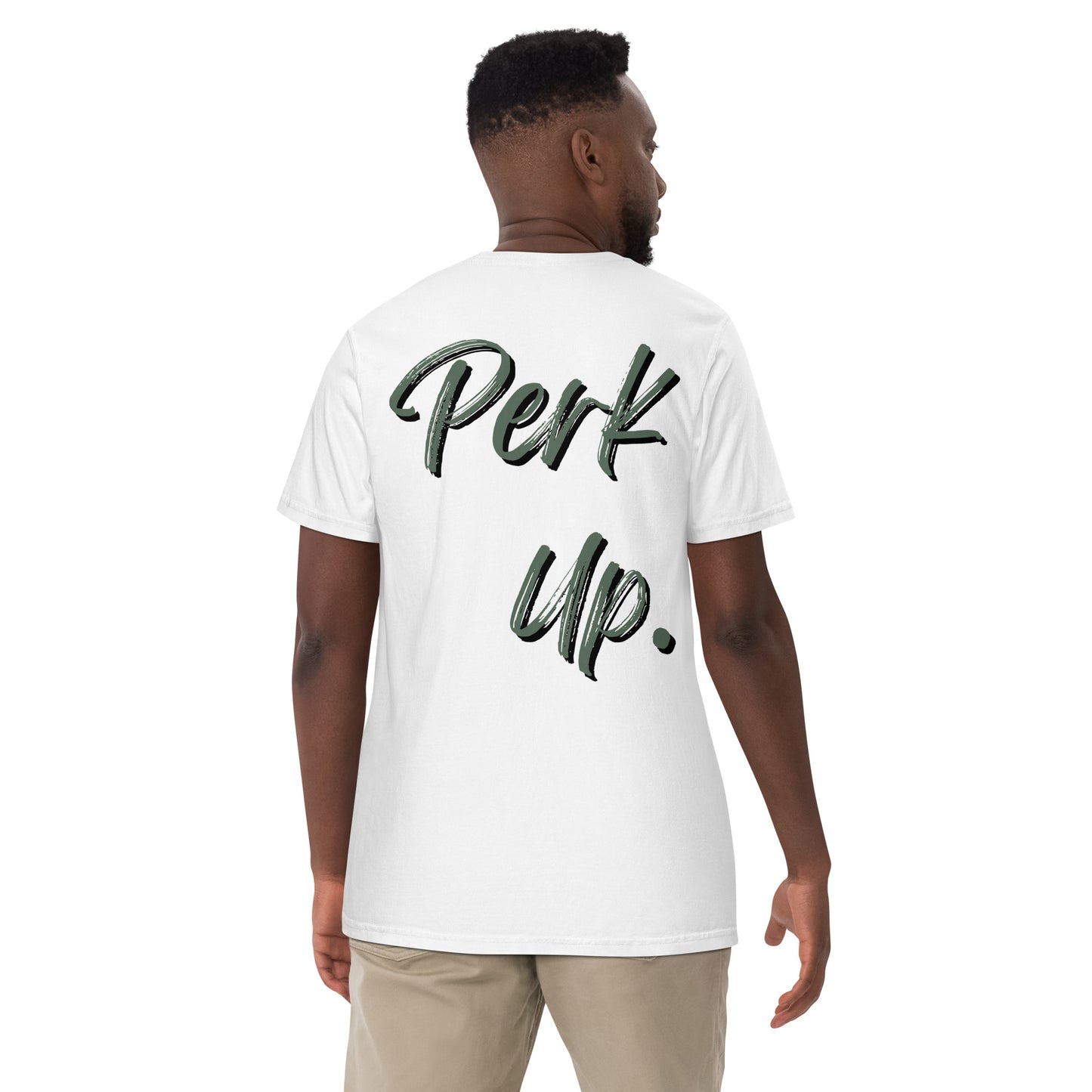 Perk Up! White Unisex Heavyweight T-Shirt