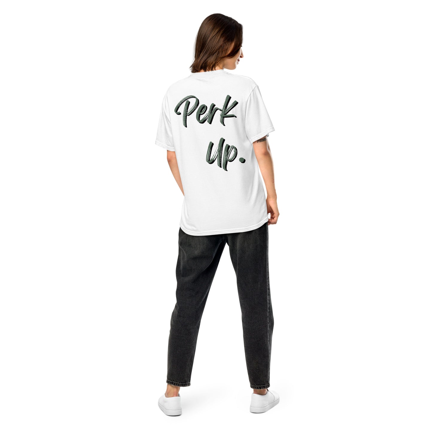 Perk Up! White Unisex Heavyweight T-Shirt