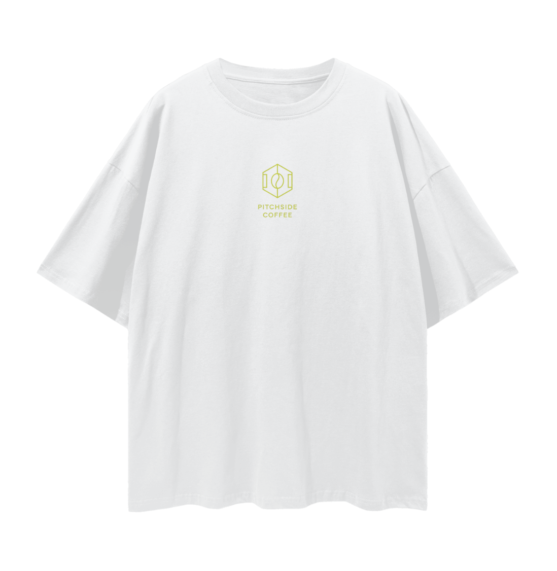 Black Drop-Shoulder Hexagon Field Logo Tee