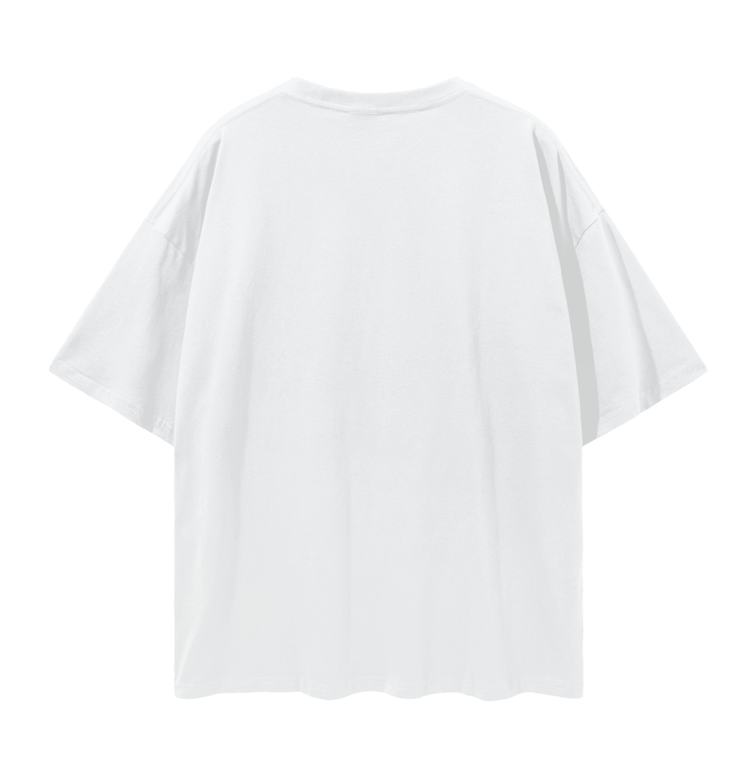 Black Drop-Shoulder Hexagon Field Logo Tee