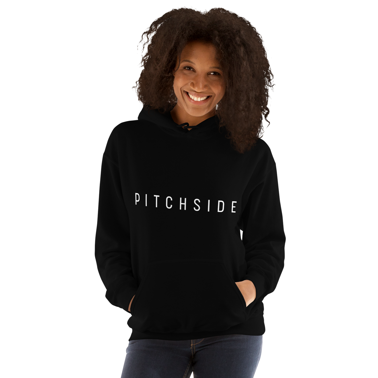 Perk Up! Embroidered Black Unisex Hoodie