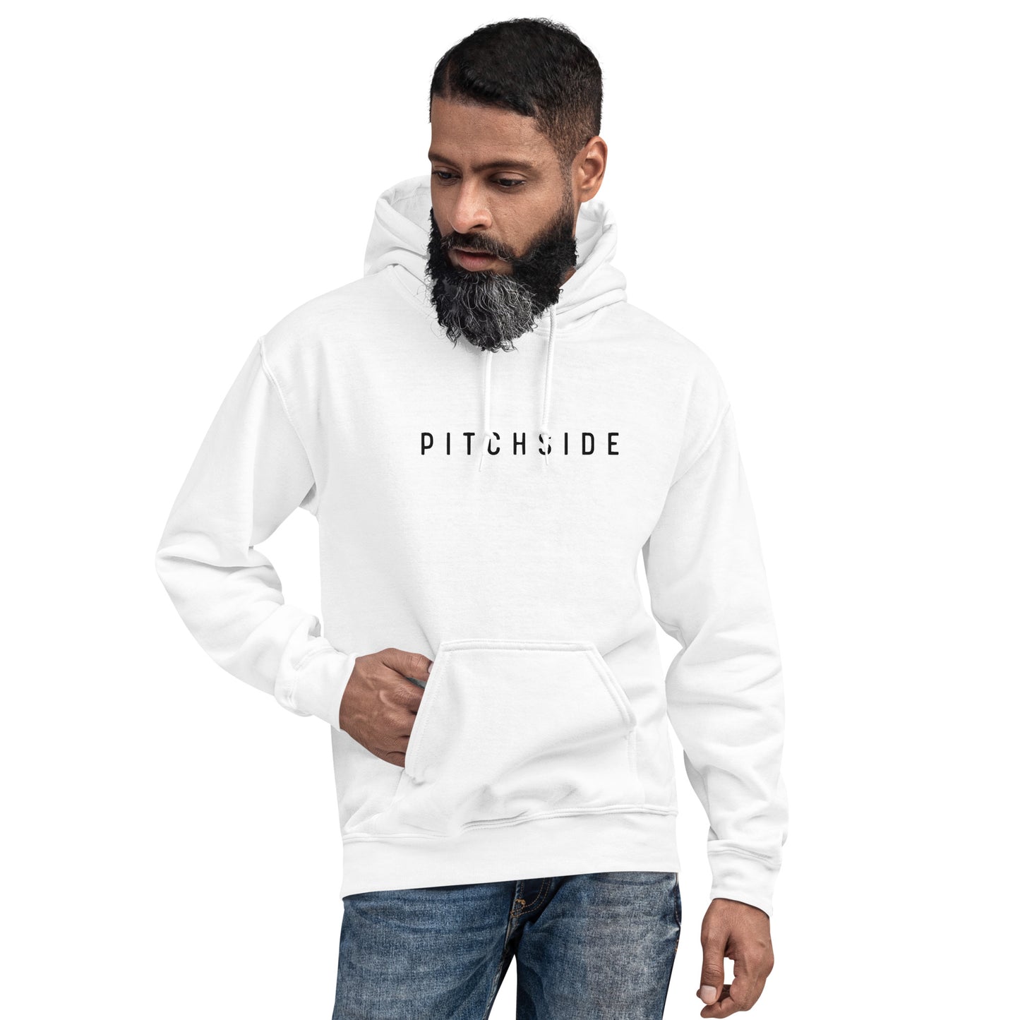 Perk Up! Embroidered White Unisex Hoodie